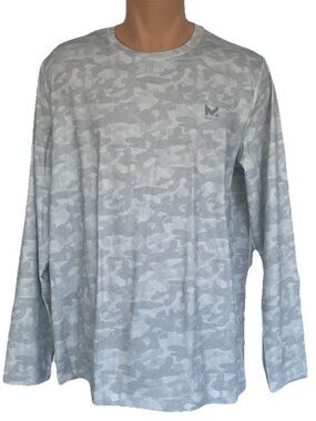 MISSION Cooling Performance UPF 50 SunShirt Long Sleeve White Camo NWT L/XL